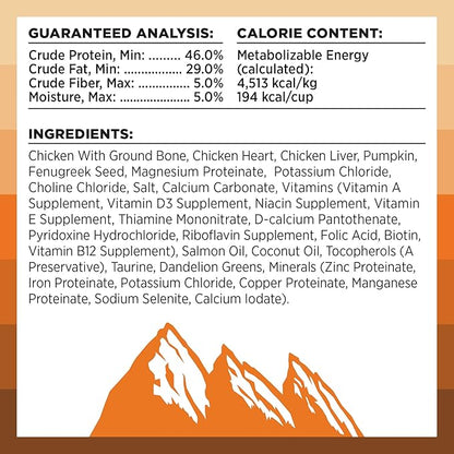 BIXBI Rawbble Freeze Dried Cat Food, Chicken Recipe, 3.5 oz - 95% Organs and Bone Raw Cat Food - USA Made
