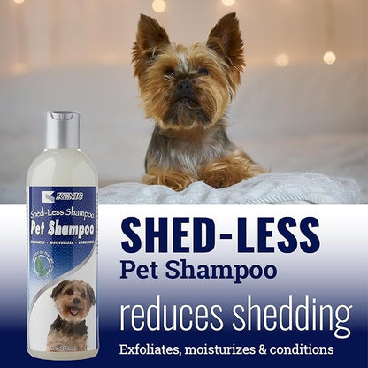 Kenic De-Shedding Dog Shampoo – Reduces Shedding with Omega-3, Omega-6, Vitamin E & B5, Gentle Conditioning Coat-Care Formula, Made in USA