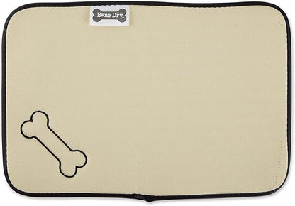Bone Dry Machine Washable, Ultra Absorbent Pet Mat, 12x18, Gray Stripe (Pack of 2)