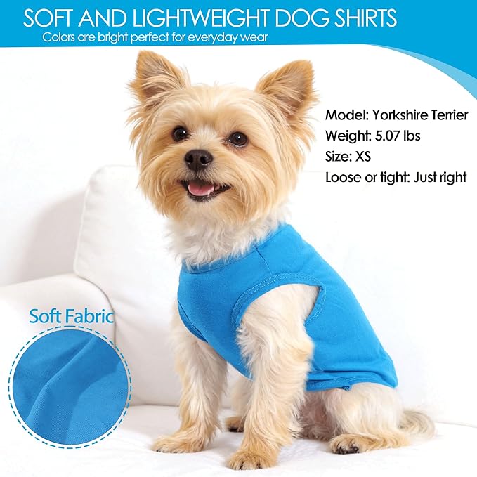2 Pieces Chihuahua Clothes Summer Dog Shirts for Small Dogs Soft Small Dog Clothes Camouflage Pattern Breathable Pet Clothes for Yorkie Shih tzu Cat XXS~M (XS)
