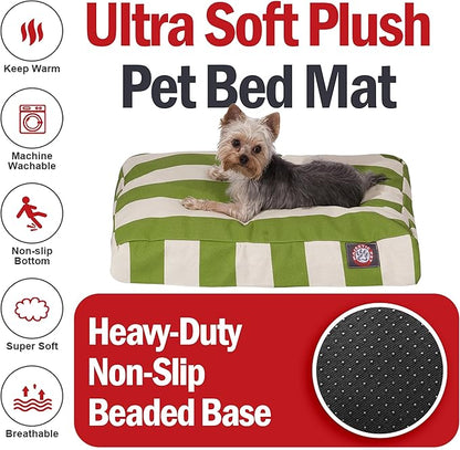 Majestic Pet Rectangle Small Dog Bed Washable – Non Slip Comfy Pet Bed – Dog Crate Bed with Removable Washable Cover – Dog Kennel Bed for Sleeping - Dog Bed Small Breed 27x20x4 Inch – Sage Green
