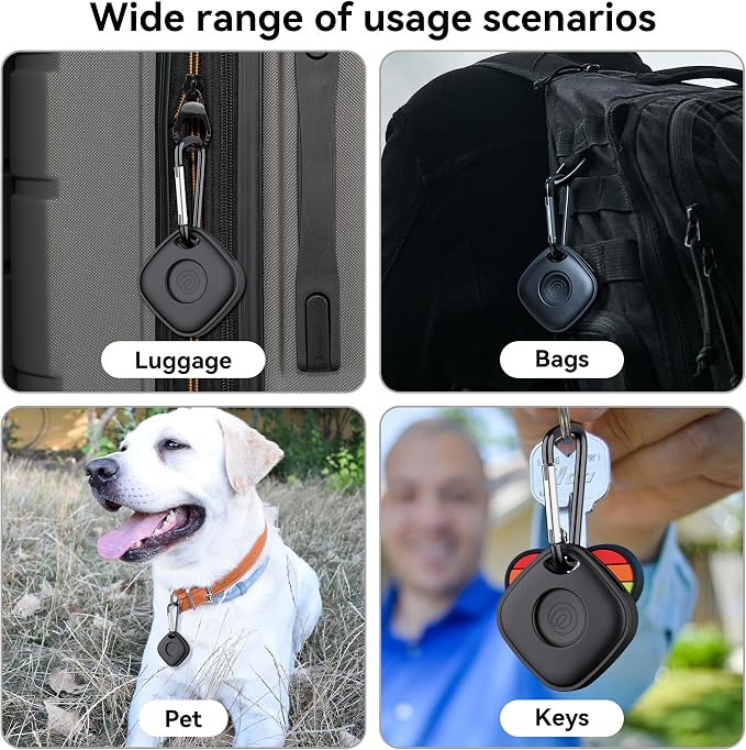 DDJ Case for Life360 Tile Mate Bluetooth Tracker with Keychain 2-Pack, Soft Silicone Cover Holder for Tile GPS Item iTag Finder Accessories with Key Ring, for Pet, Dog, Kids, Keys, Luggages, Backpacks