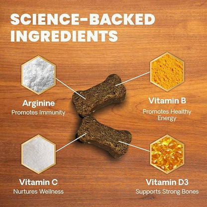 VetriScience Senior 27+ Active Health Chews, Canine Plus Daily Multivitamin for Senior Dogs, Balanced Vitamins, Minerals and Antioxidants, Healthy Aging and Wellness Support, Veggie, 60 Count