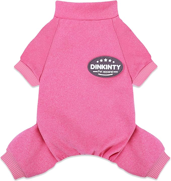 Dog Sweater Dog Pajamas for Small Dogs Girl Boy Winter Warm Soft Puppy Pjs Stretchy Jumpsuit Doggie Pet Clothes Outfits XXS~L (Rose, XX-Small)