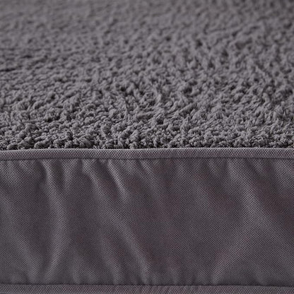 Happy Hounds Oscar Rectangle Orthopedic Foam Sherpa Dog Bed, Large (48 x 36 in.), Pewter