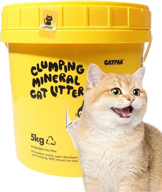 Clumping Cat Litter - 100% Natural Attapulgite Clay, Ultra-Low Dust (0.35%), Lock & Dry Technology for a Fresh Home, Fast Clumping & High Absorbency, Eco-Friendly, 13.2 LB (6, Kilograms)