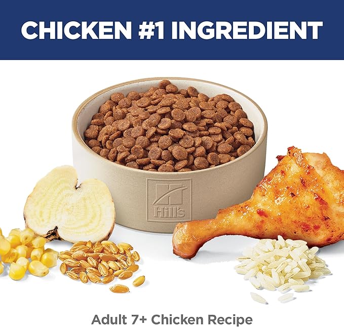 Hill's Science Diet Adult 7+ Dry Cat Food, Chicken, 4 lb. Bag