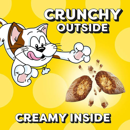 Temptations Cat Treats Classic Crunchy and Soft Cat Treats, Savory Salmon Flavor, 6.3 oz. Pouch (Pack of 10)