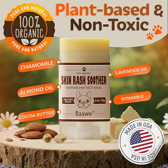 Dog Irritated Skin Relief - Hot Spot Soother Skin Treatment Moisturizer, Anti-Itch & Allergy Dog Lotion, Coconut Oil for Itchy Skin- Soothing Relief for Dry Itchy Coat, Balm 2oz - 2 Pack