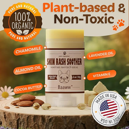 Dog Irritated Skin Relief - Hot Spot Soother Skin Treatment Moisturizer, Anti-Itch & Allergy Dog Lotion, Coconut Oil for Itchy Skin- Soothing Relief for Dry Itchy Coat, Balm 2oz - 2 Pack
