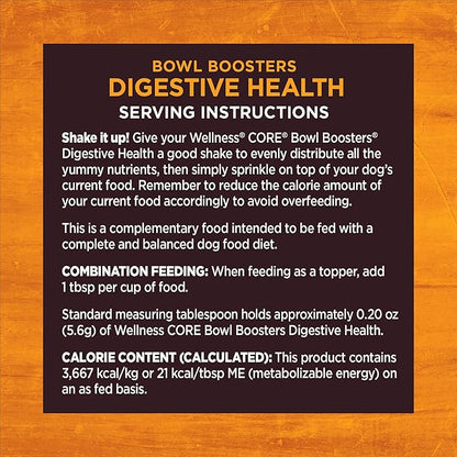 Wellness Bowl Boosters, Dog Food Topper for Small, Medium, & Large Breeds, Grain Free, Natural, Freeze Dried, Digestive Health Chicken, 4 Ounce Bag (Pack of 2)