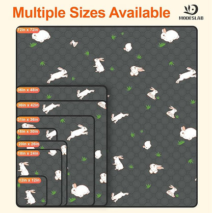 5-Pack Guinea Pig Cage Liner, 12in x 12in Fast Absorption Washable Bedding Pee Pads for Dogs Puppy Rabbit Small Animal Cage Mat, Leakproof & Non-Slip