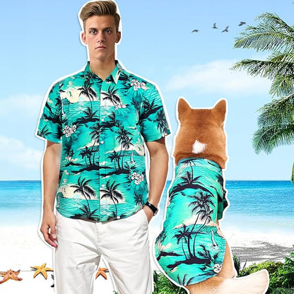 Dog Shirts Hawaii Dog Clothes for Small Medium Large Dogs Owner and Pet Shirts are Sold Separately