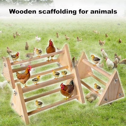 Chicken Perch for Coop -size13 L x 5.9" W x 6.5" H- Heavy Duty Poultry Roosting Bar with Natural Pine Wood-Durable Chicken Coop Accessories，Chick Perch Training Toys for Bird Baby Chicks Parrot
