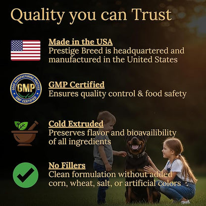 Multivitamins, Balanced Nutrition for Your Rottweiler, 90 Count, Made in The USA with Real Bacon