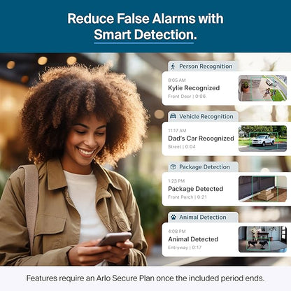 Arlo Pro Security Camera 2K HDR (6th Gen, 2025 Release) Wireless Outdoor Camera, 4 Cam with 6-Month Secure Plus Subscription