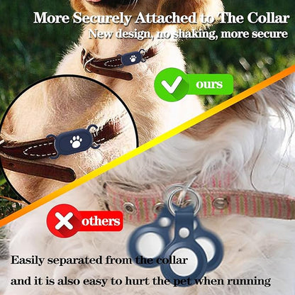 Waterproof Dog Collar Holder Compatible with Samsung Galaxy SmartTag2, Silicone GPS Tracker Hidden Loop Holder for Smart Tag2, Anti-Lost Tag2 Case(Green)