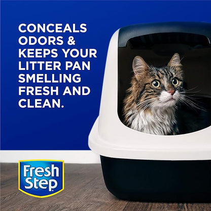 Fresh Step Cat Litter Crystals Deodorizer, Non Toxic Odor Neutralizing Crystals for Litter Boxes that Help Control Smells and Keep Home Areas Fresh, Fresh Scent, 15 Ounce - 3 Pack