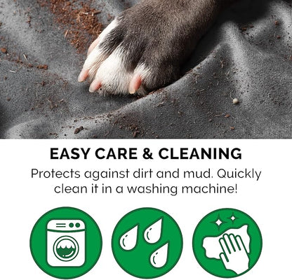 Furhaven Waterproof Throw Blanket for Dogs & Indoor Cats, Washable - Two-Tone Luxe Velvet Dog Blanket - Granite Gray, Small