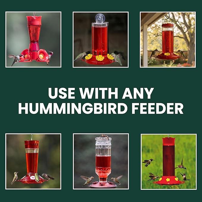 Perky-Pet Hummingbird Nectar Concentrate for Hummingbird Feeder - 32 oz - Makes 96 FL OZ of Red Food Nectar - 238