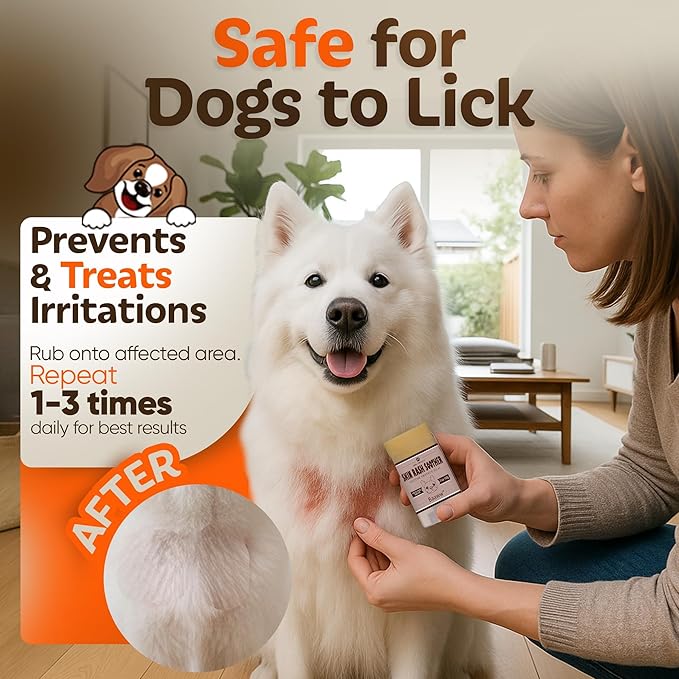 Dog Irritated Skin Relief - Hot Spot Soother Skin Treatment Moisturizer, Anti-Itch & Allergy Dog Lotion, Coconut Oil for Itchy Skin- Soothing Relief for Dry Itchy Coat, Balm 2oz - 2 Pack