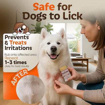 Dog Irritated Skin Relief - Hot Spot Soother Skin Treatment Moisturizer, Anti-Itch & Allergy Dog Lotion, Coconut Oil for Itchy Skin- Soothing Relief for Dry Itchy Coat, Balm 2oz - 2 Pack