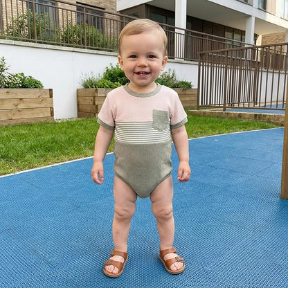 Baby Girl Summer Clothes Dog Bubble Romper Newborn Infant Plaid Onesie Spring Summer Toddler Bodysuit Clothes