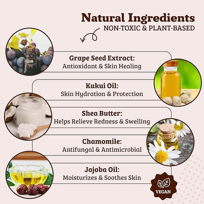 Natural Dog Snout Wipes, 50 Count - Snout Dog Wipes for Cleaning and Soothing, Natural, Non-Toxic Dog Care Products, Kukui Oil Infused, Snout Soother Wipes, Nourishing and Moisturizing Wipes for Dogs