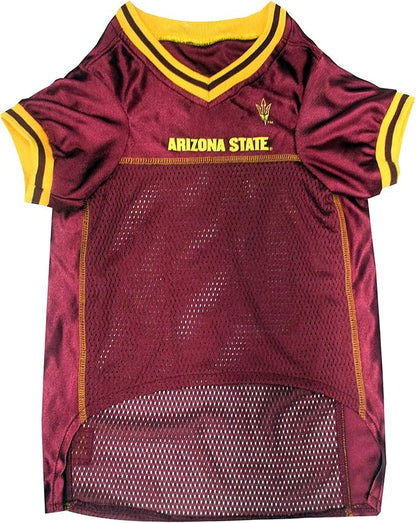 Pets First NCAA College Arizona State University Mesh Jersey for Dogs & Cats, Small. Licensed Big Dog Jersey with Your Favorite Football/Basketball College Team (Pack of 2)