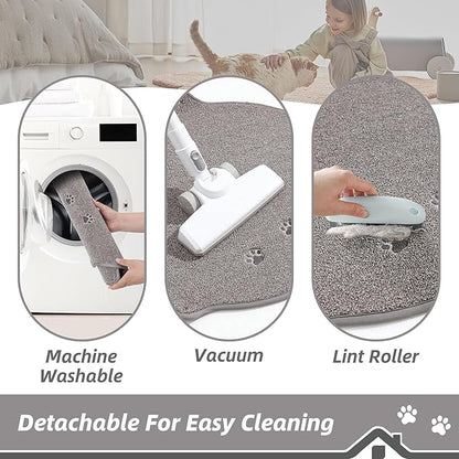 BEQHAUSE Cat Beds for Indoor Cats, Cat Cave Bed with Non-Slip Bottom, Anti-Scratch Cat House Cat Tent for Kittens and Small Dogs, Foldable Kitten Hideaway Machine Washable,22.8 * 22.8 * 20.8in, Grey