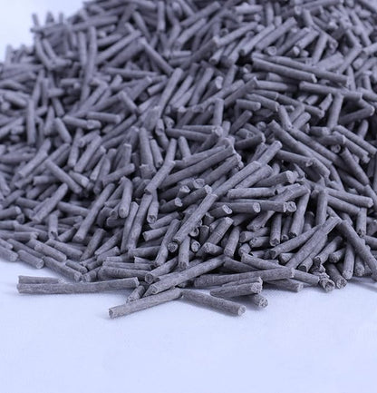 Tofu Cat Litter Activated Carbon no Fragrance 5.5 Lbs X 2 Bags, Can Flush Down Toilets or drains, Low Tracking Cat Litter 2mm Pellets.