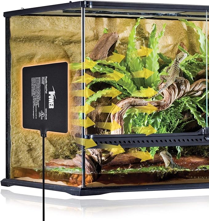 iPower Reptile Heat Pad 6X8 Inch 8W Under Tank Terrarium Warmer Heating Mat for for Turtle, Lizard, Frog, Snake, Reptile, and Other Small Animals (Pack of 4)