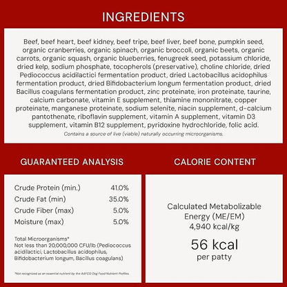Stella & Chewy's Freeze-Dried Raw Dinner Patties - Beef Recipe - High Protein Grain-Free Puppy & Dog Food - Perfect For Picky Eaters - 25 oz