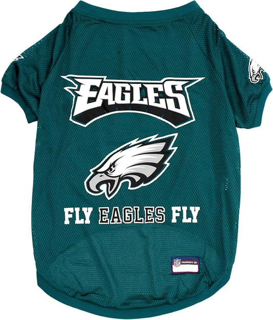 NFL Philadelphia EAGELS Raglan Jersey Fly Eagles Fly - X-Large. Cutest Football Jersey for Dogs & Cats