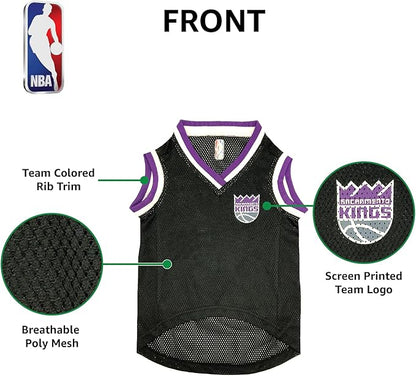 Pets First NBA Sacramento Kings Dog Jersey, X-Small- Tank Top Basketball Pet Jersey