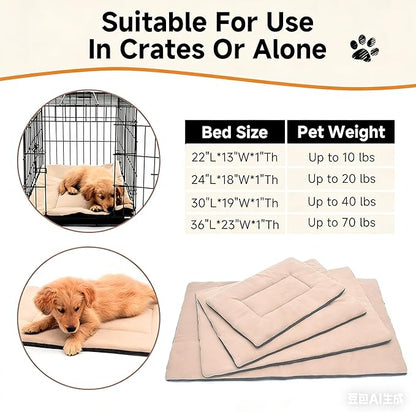 Dog Bed Crate Pad 36" L x23 W Kennel Pad Machine Washable Entire Dog Crate Beds Double Sided Pet Mat