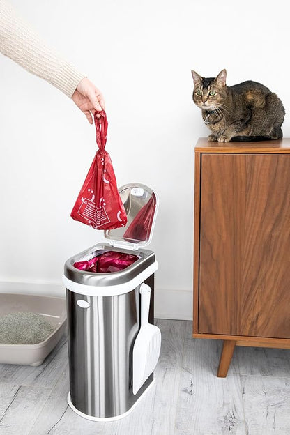 Ubbi Pet Waste Sacks, Lavender Scented Cat Litter & Dog Waste Disposal Bags, Leak-Proof Easy-Tie Odor Control Bags, 20% Recycled Materials, 400 Count