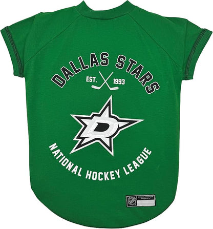 NHL Dallas Stars Tee Shirt for Dogs & Cats, Small. - Are You A Hockey Fan? Let Your Pet Be An NHL Fan Too!