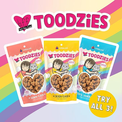 Weruva BFF Toodzies, Salmon Crunchy Cat Treats, 2oz Bag