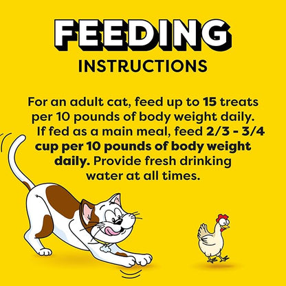 Temptations Cat Treats Indoor Care, Classic Crunchy and Soft Cat Treats, Tasty Chicken Flavor, 2.1 oz. Pouch (Pack of 12)