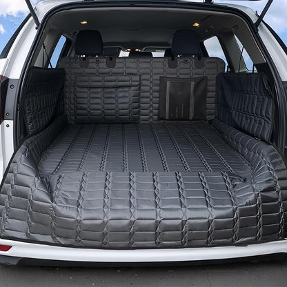 Reliadura SUV Cargo Liner for Dogs, Waterproof Pet Cargo Cover with Bumper Flap Protector, Scrachproof Non-Slip Dog Seat Mat for SUVs, Large Size Cargo Liner Universal Fit Black