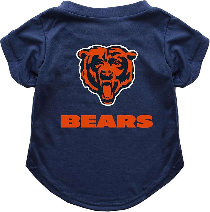 Littlearth NFL Chicago Bears Pet T-Shirt, Team Color, Small