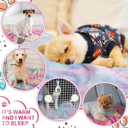 Tudomro 8 Pcs Guinea Pig Blankets Washable Small Pet Fleece Bedding Cage Liners Double Sided Pet Reusable Sleep Mat Pad Cover for Ferret Chinchilla Furniture Protection(Tie Dye,16 x 24 Inch)