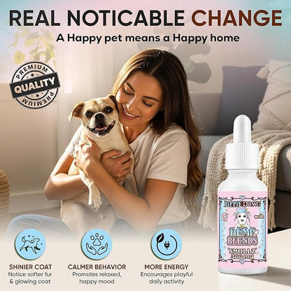 Hippie Dawg Smallz Hemp Oil for Small Dogs (5-25 lbs) - Advanced Hip and Joint Support with Glucosamine, Collagen, Bromelain & Omega 3 6 9 - Natural Pet Tincture for Mobility & Comfort - 1oz