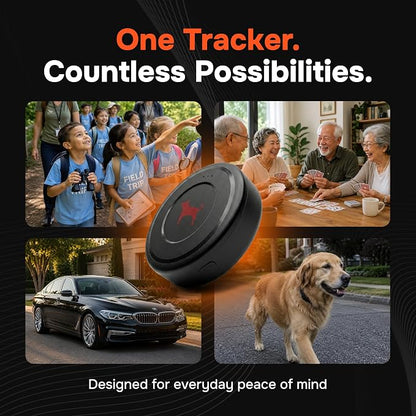 GPS Tracker for Vehicles, No Monthly Fee, No Subscription | Up to 1-Month Battery, Real-Time Location, Speeding Monitoring, Route History, Geofence