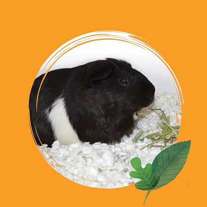 CritterCare Natural Snowflake Paper Small Pet Animal Bedding - Odor Control, Unscented, 99% Dust Free, Super Absorbent, White, 50L, Great for Rabbits, Guinea Pigs, Hamsters, Gerbils, Mice, Rats