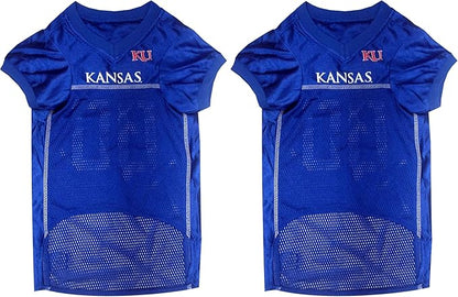 NCAA College University of Kansas Jayhawks Mesh Jersey for Dogs & Cats, Large. Licensed Big Dog Jersey with Your Favorite Football/Basketball College Team (Pack of 2)