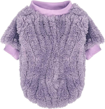 FabriCastle Dog Sweater, 3-Pack Dog Clothes & Coat, Pet Jacket for Small or Medium Dogs Boy or Girl, Soft and Warm Cat Sweaters Doggy Apparel Costumes Christmas (Lavender,Pink,Butter Yellow, X-Small)
