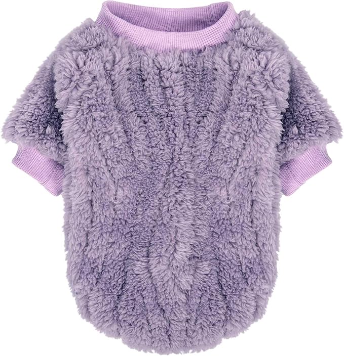 FabriCastle Dog Sweater, 3-Pack Dog Clothes & Coat, Pet Jacket for Small or Medium Dogs Boy or Girl, Soft and Warm Cat Sweaters Doggy Apparel Costumes Christmas (Lavender,Pink,Butter Yellow, X-Large)