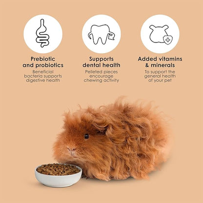 Kaytee Timothy Complete Guinea Pig Food, Made with Timothy Hay, High in Fiber, Supports Dental Health and Digestion, Long-lasting Vitamin C, 5 pounds